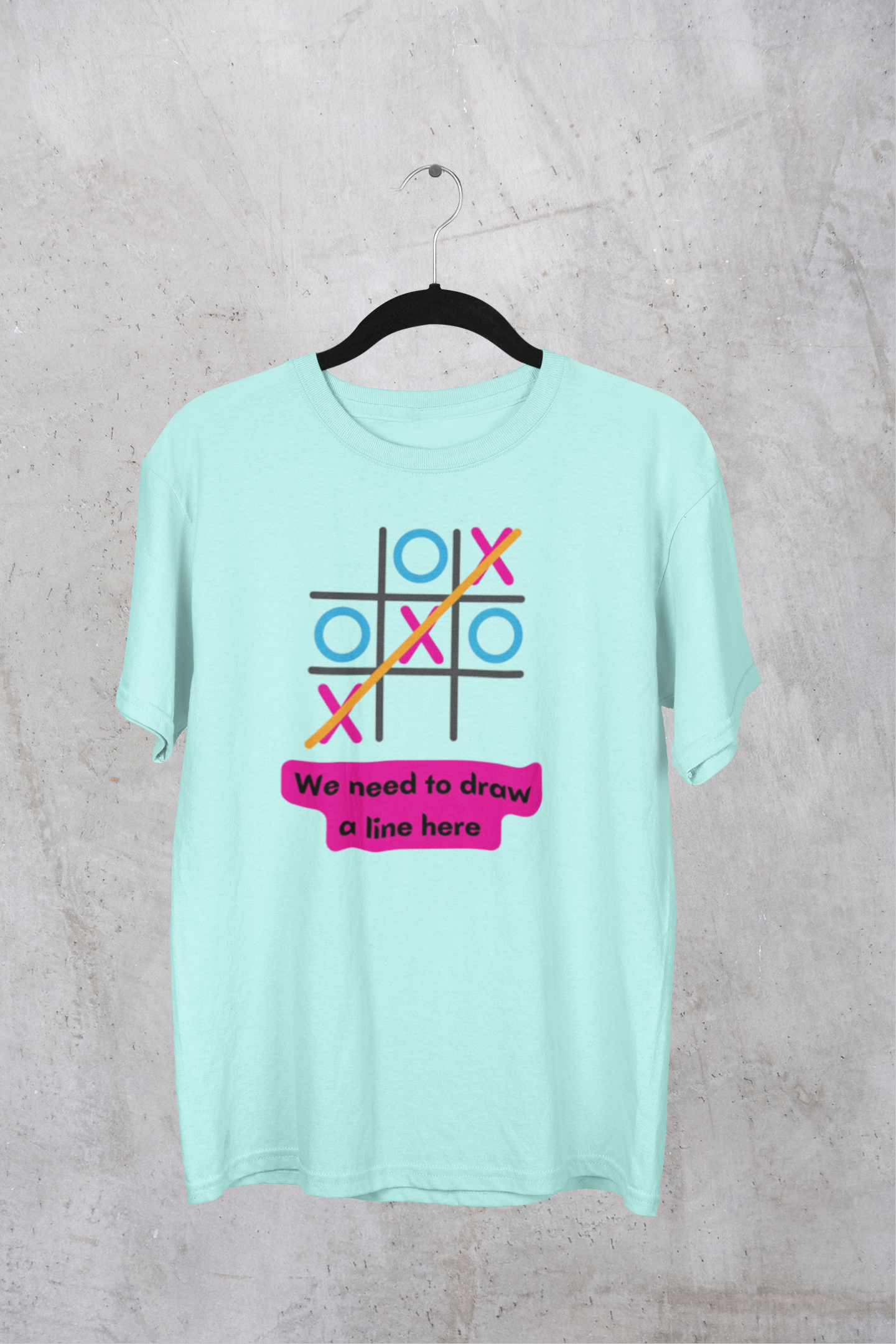 Tic Tac Toe Unisex Oversized Tshirt