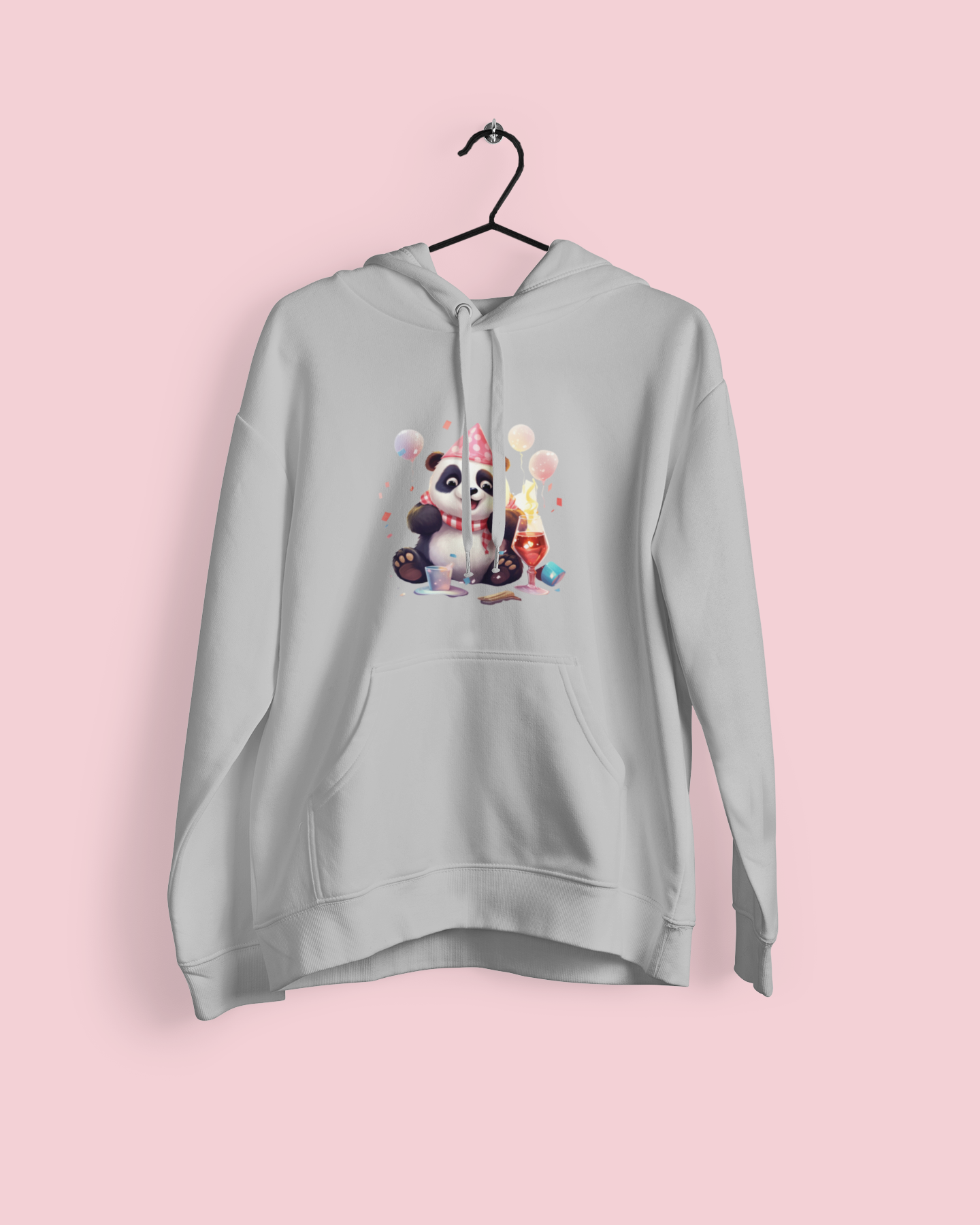 Party Panda Hooded Sweatshirt | Unisex Hoodie