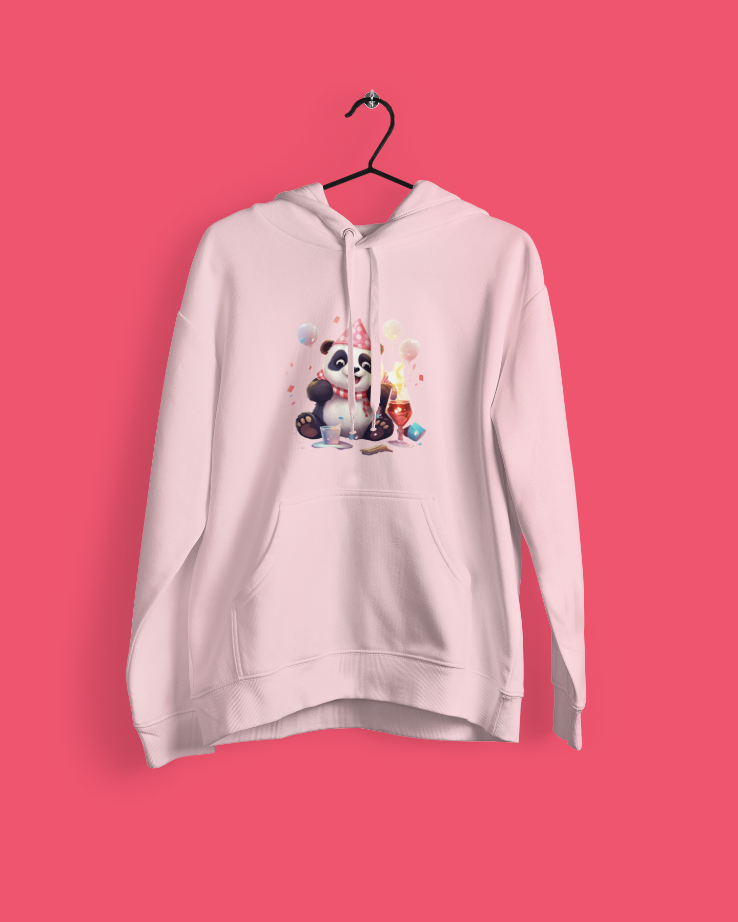 Party Panda Hooded Sweatshirt | Unisex Hoodie